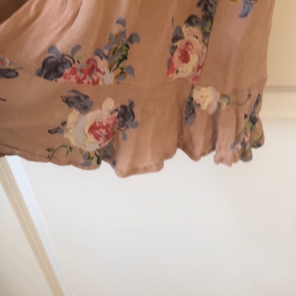 ASOS ruffle floral long shirt top - Picture 3 of 8